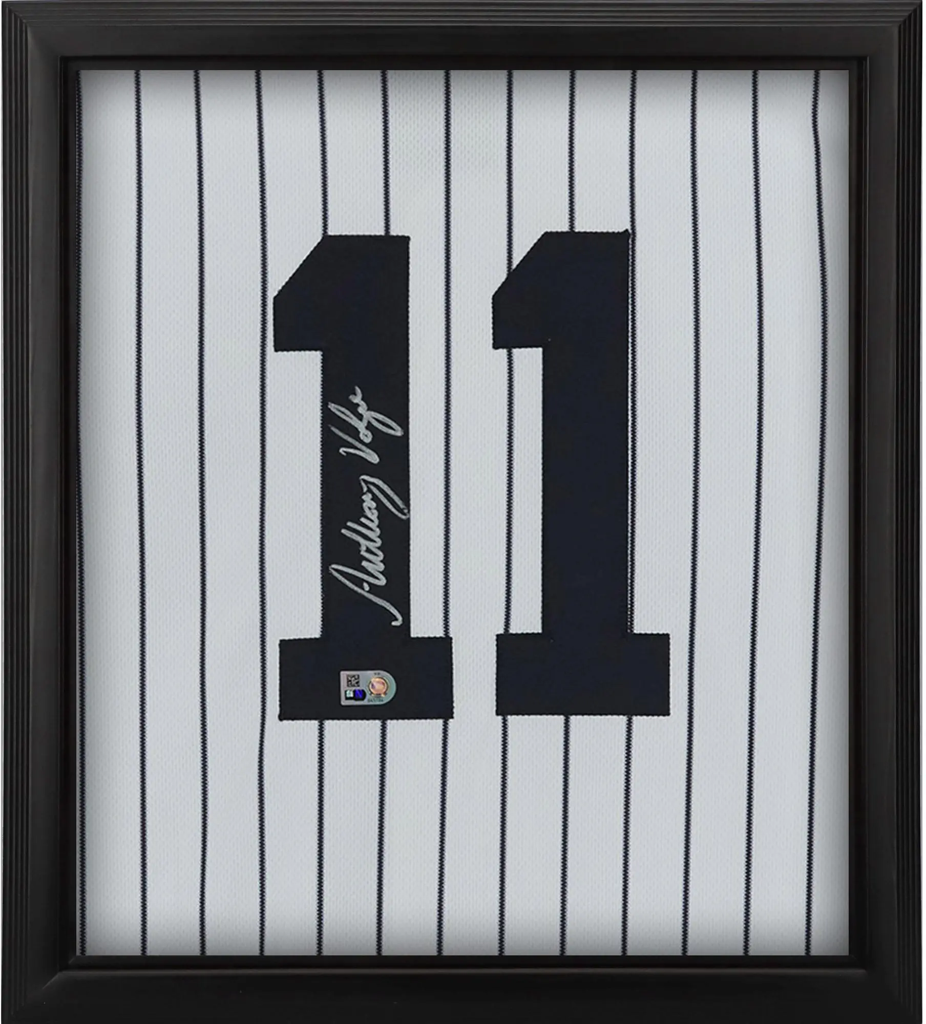 Anthony Volpe New York Yankees Framed Autographed White Nike Authentic Jersey Shadowbox - Fanatics Authentic Certified