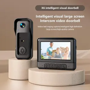Wireless Video Doorbell Security Camera X6 - 2.4G Rechargeable Smart Outdoor Security Camera with Night Vision, Voice Changing, Waterproof 2-Way Privacy Intercom for Modern Homes, Security Cameras