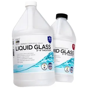 Liquid Glass Deep Pour Epoxy , 2-4 Inch Clear Casting  for River Tables, Live Edge , Large Molds,  Safe (1.5 Gallon Kit, Without Pigment Pack)