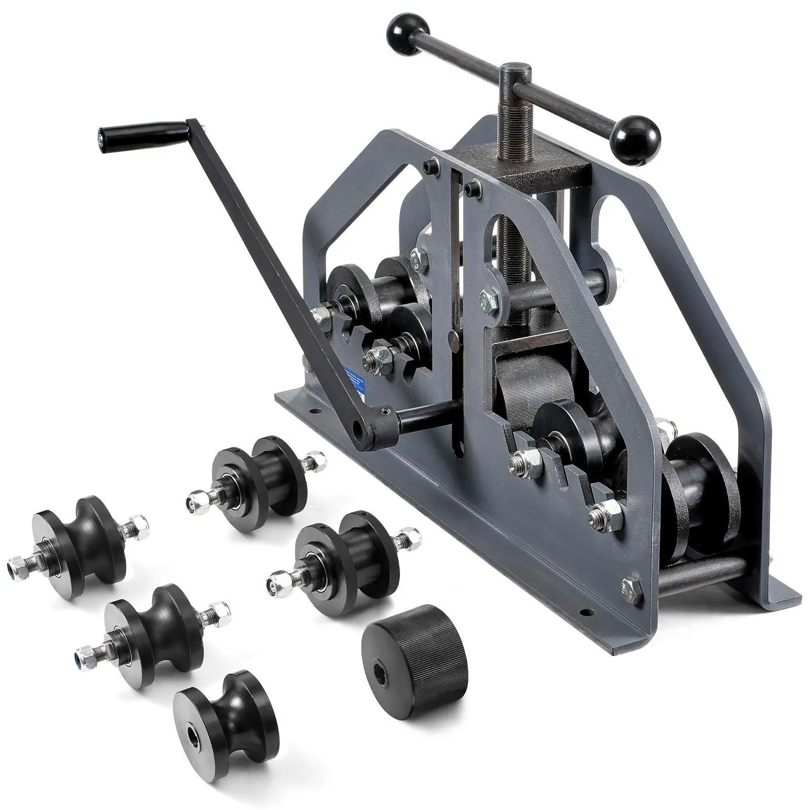 【summerfinds】VEVOR Tube Roller Bender, Max 1-1/2" Manual Tube Pipe Roller Bender with 6 Dies, 360° Copper Aluminum Pipe Bending Tool for Square, Round Tube & Flat Bar, Ideal for HVAC Air Conditioning Auto Repair