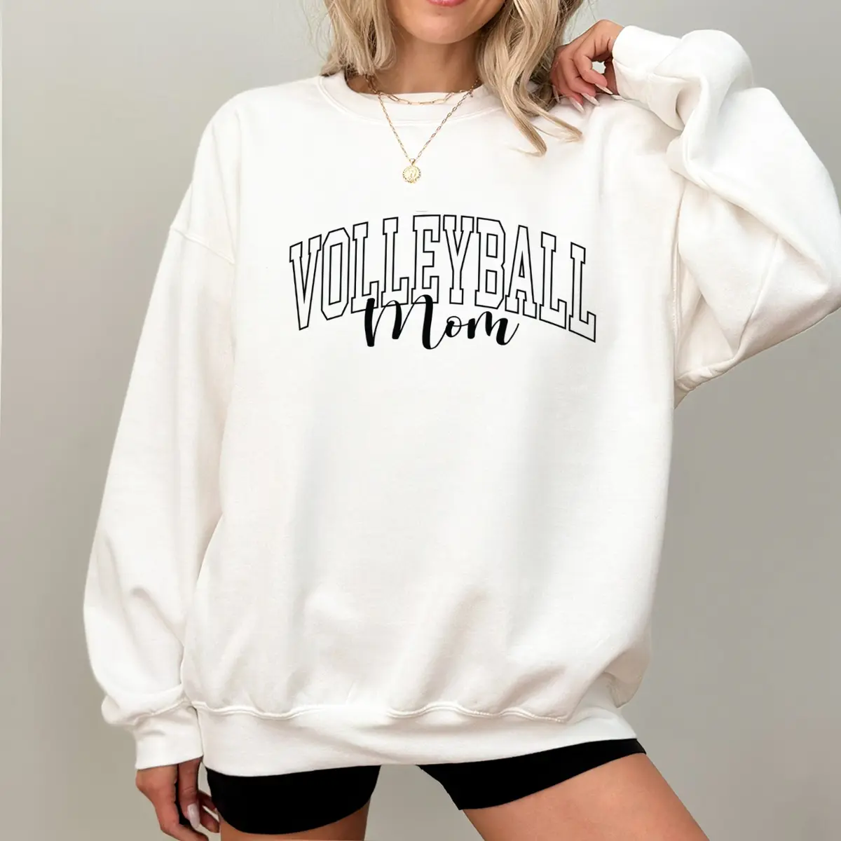 Volleyball Mom Sweatshirt, Sports Mom Graphic Crewneck, Volleyball Game Day Pullover, Proud Team Supporter Gift