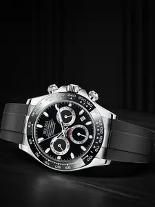 A men's three eye timed calendar, fully automatic, handsome, cool, personalized, student multifunctional sports Quartz Wristwatch, Trendy Multifunctional Watch