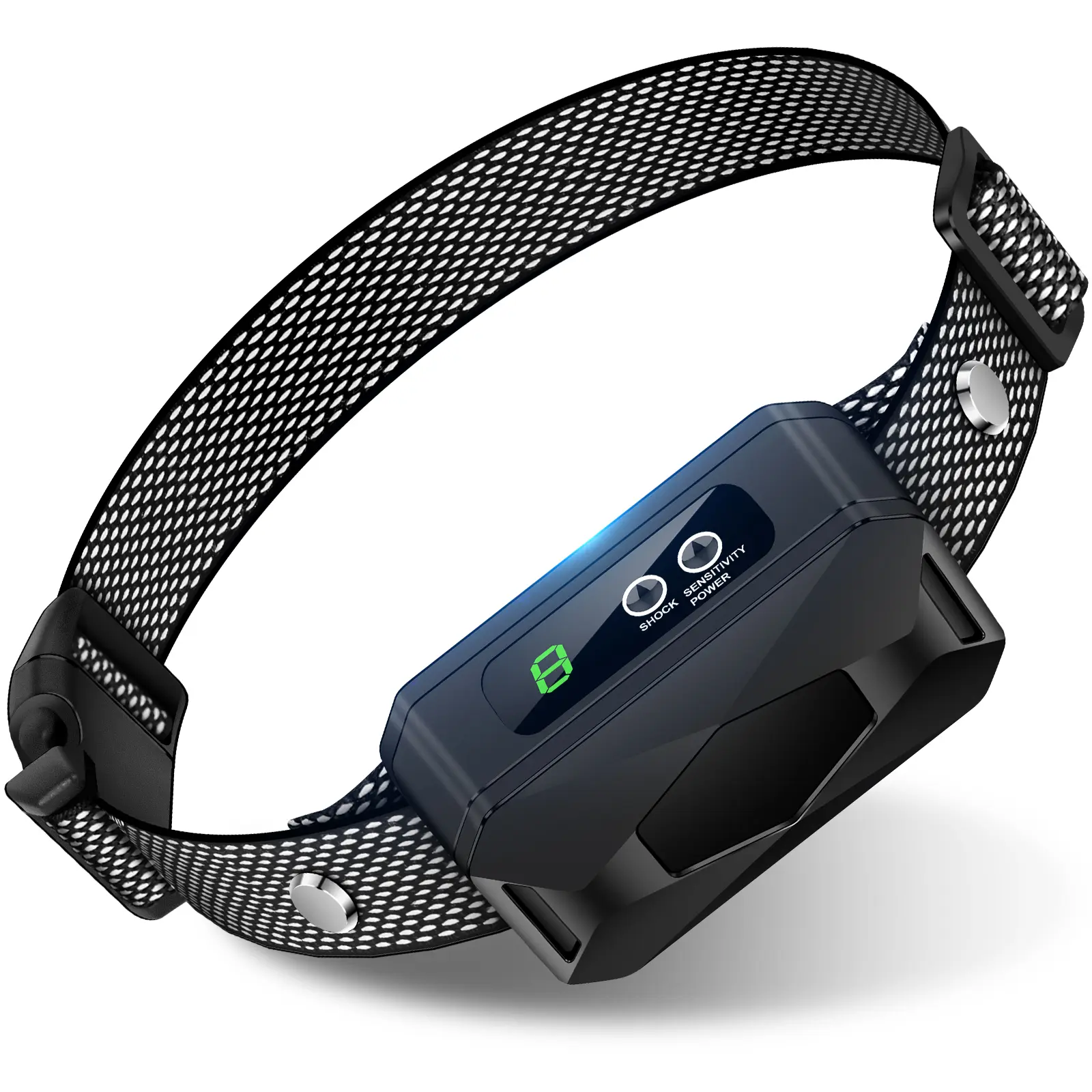 Anti-Barking Training Collar for Small, Medium, Large Dogs - Rechargeable Smart Collar with 5 Adjustable Sensitivity Levels, Beep, Vibration, Harnesses, Whistle Barking Stopper (Black)
