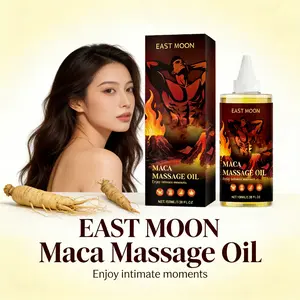 EAST MOON Maca Massage Oil - Nourishing Soothing Hydrating Moisturizing Maca & Ginseng Massage Oil Body Care Moisturizer
