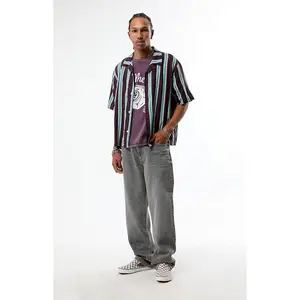 Pacsun Men's Logan Relaxed Straight Jeans Gray