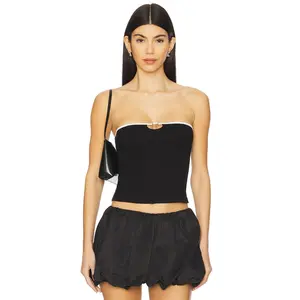 superdown Whitney Strapless Top in Black