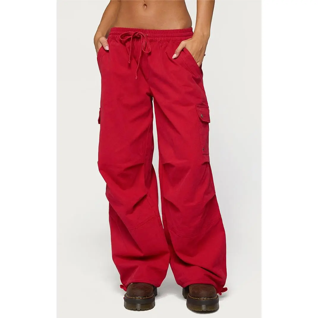 Edikted Women's Paskal Twill Baggy Parachute Pants