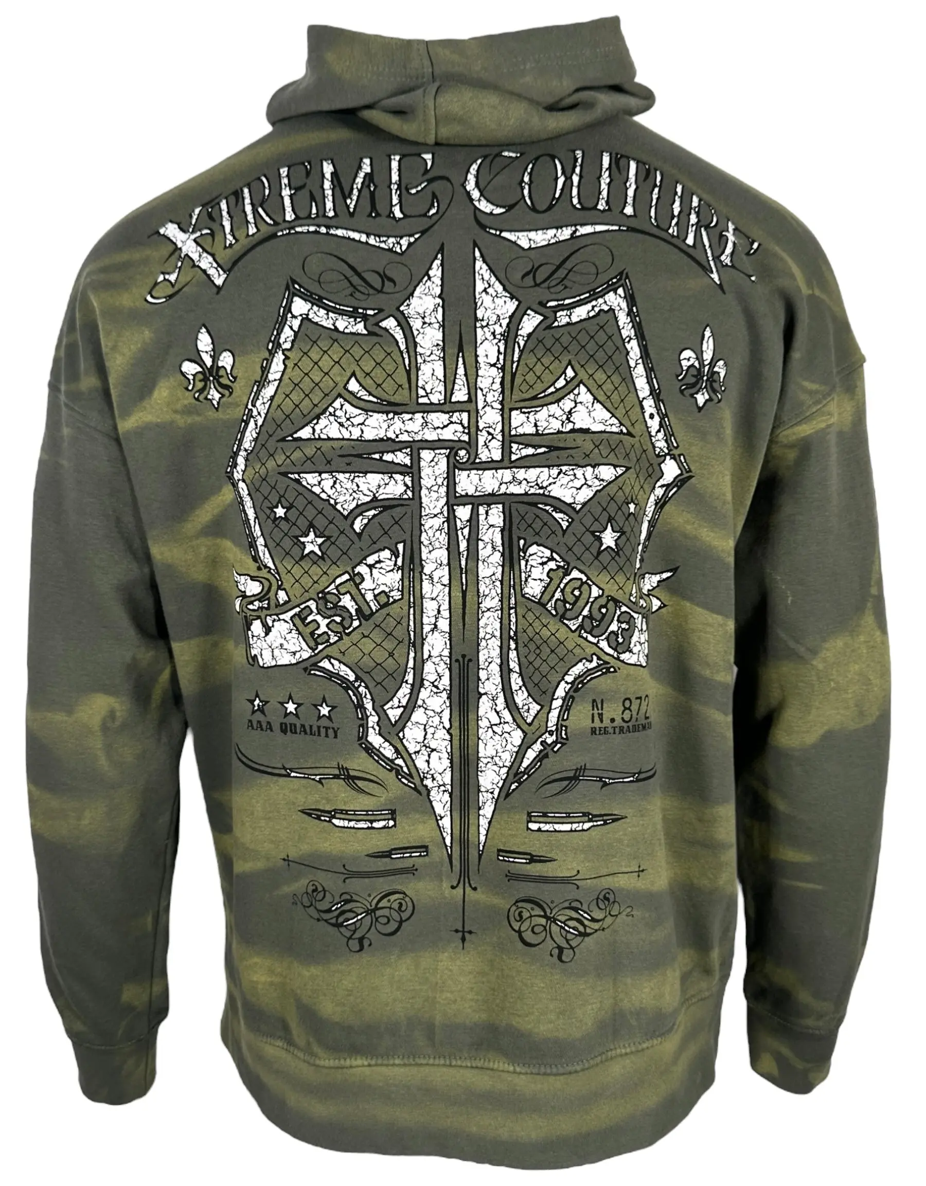 Xtreme Couture By Affliction Unisex Oversized Boxy Pullover Hoodie Saracen