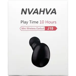 Single Bluetooth Earpiece10 Hrs Playtime, Wireless Headphone, Mono Headset Hands-Free Car Earphone, Cell Phone Bluetooth Earbud for Smart Phones PC TV Audiobook (Black)