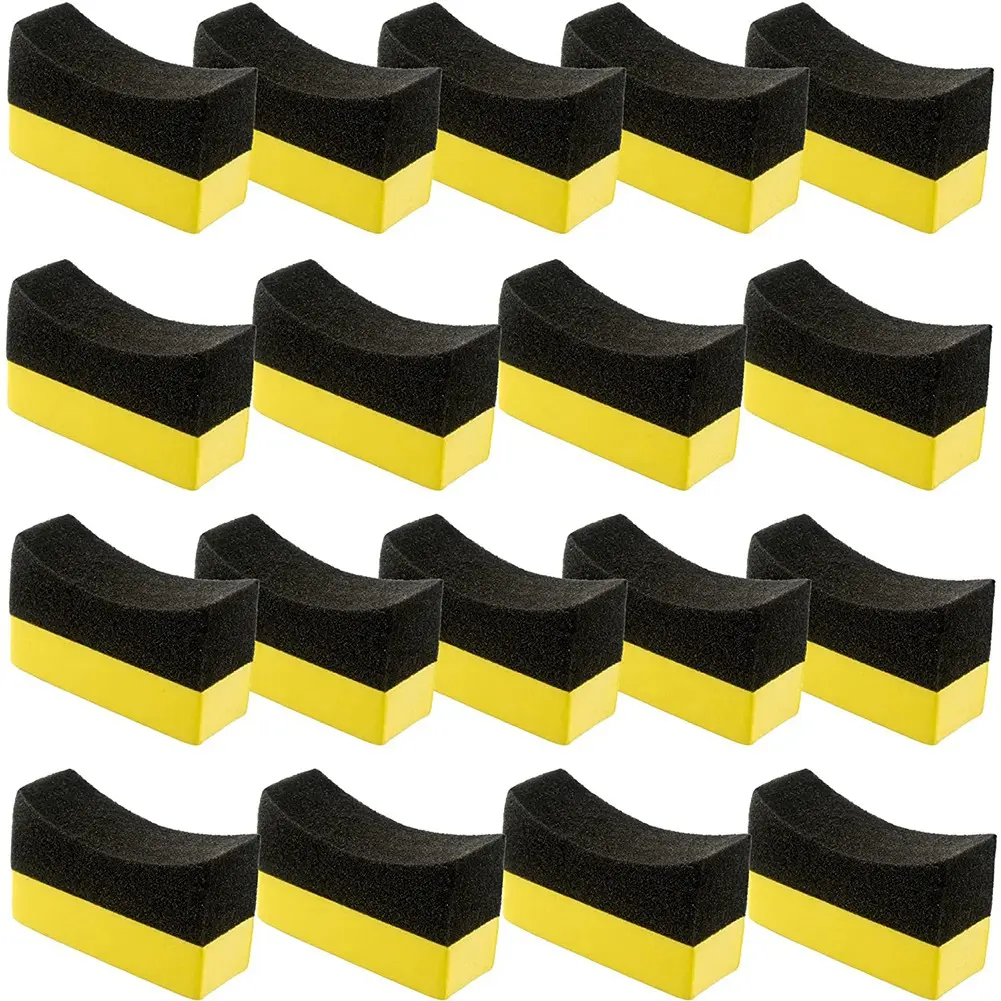 18-Pack Car Detailing Tire Dressing Applicator Pads, Polishing Sponges for Car Glass, Painted Steel Surfaces