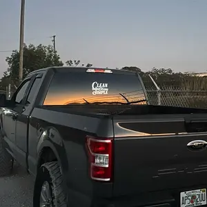 Clean & Simple Truck Decal for Rear Sliding Windows Quality Tough Vinyl Rear Window Sticker