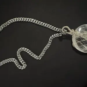 LARGE Customizable Crystal Pendant with Necklace