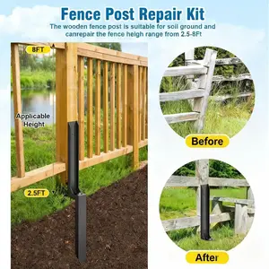 Garden Fence Repair Tool Kit, Outdoor Ground Anchors, Post Support Fixing Equipment, Ideal for Damaged Fence Maintenance