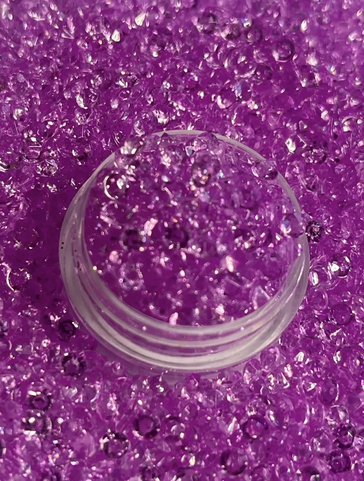 Double-Sided Dyed No-Clumping Non-Natural Crystal Tumbler Fillers - 1 oz Lightweight Bling Glitter Beads, DIY Assortment for Rhinestone Jewelry Accessories & Decorations