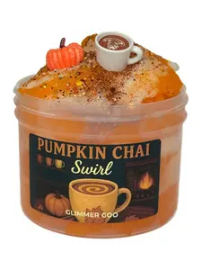 NEW! Pumpkin Chai Swirl Icee Swirl Slime with Pumpkin & Coffee Mug Charms Scented with Pumpkin Chai Latte