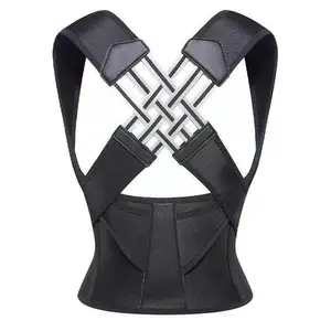 Back Posture Corrector Support Belt, Cross Double Strap Adjustable Breathable Elastic Back Straightener, Daily Office Study Driving Shoulder Hunchback Correction Wear