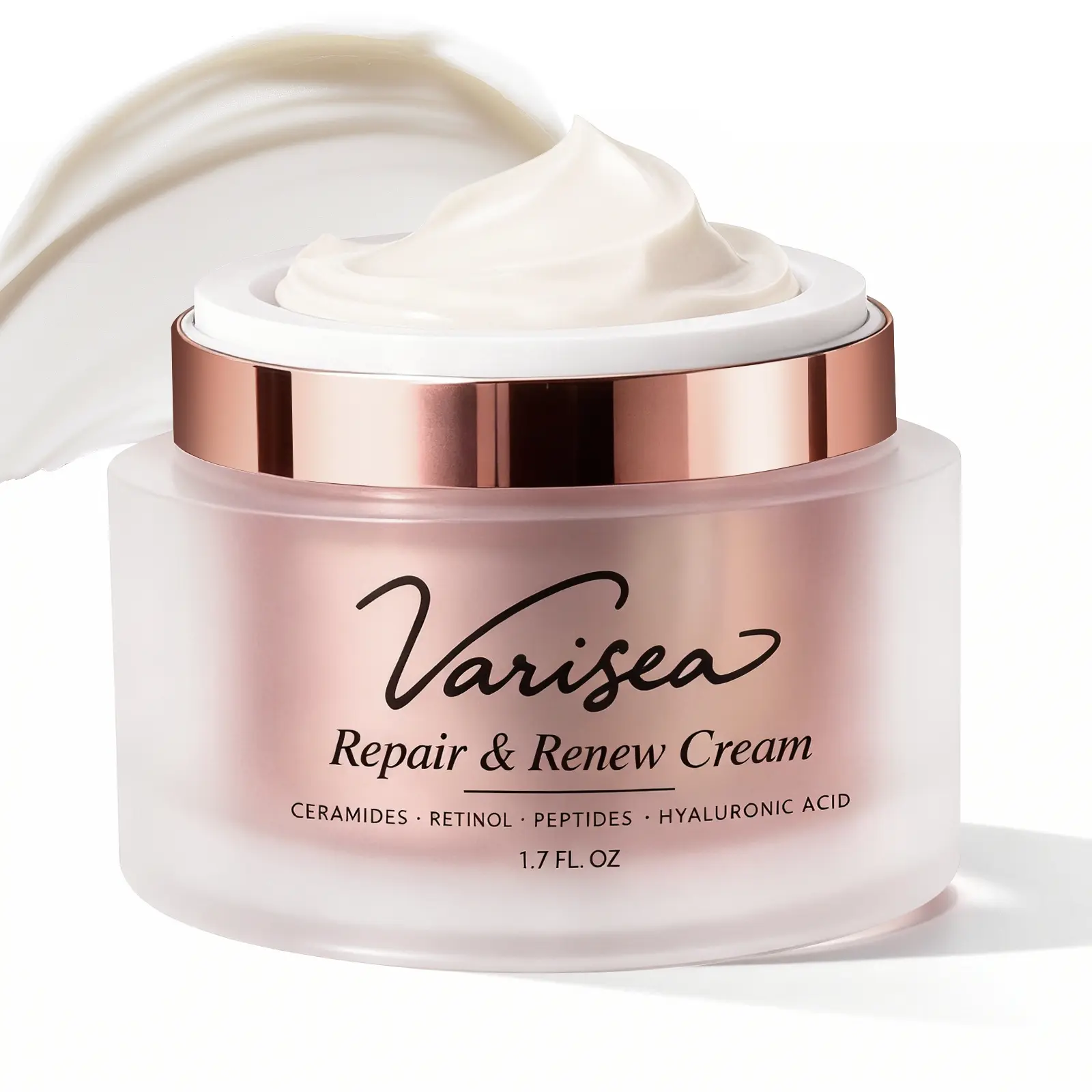 Anti-Aging Face & Neck Facial Massage Cream with Retinol, Ceramides, Peptides, Hyaluronic Acid - Hydrates, Repairs Skin, Firms Skin, Maintains Moisture Barrier, Enhances Softness & Elasticity, Fragrance-Free, Regenerating Lifting Formula, Hydrate, Skin Re