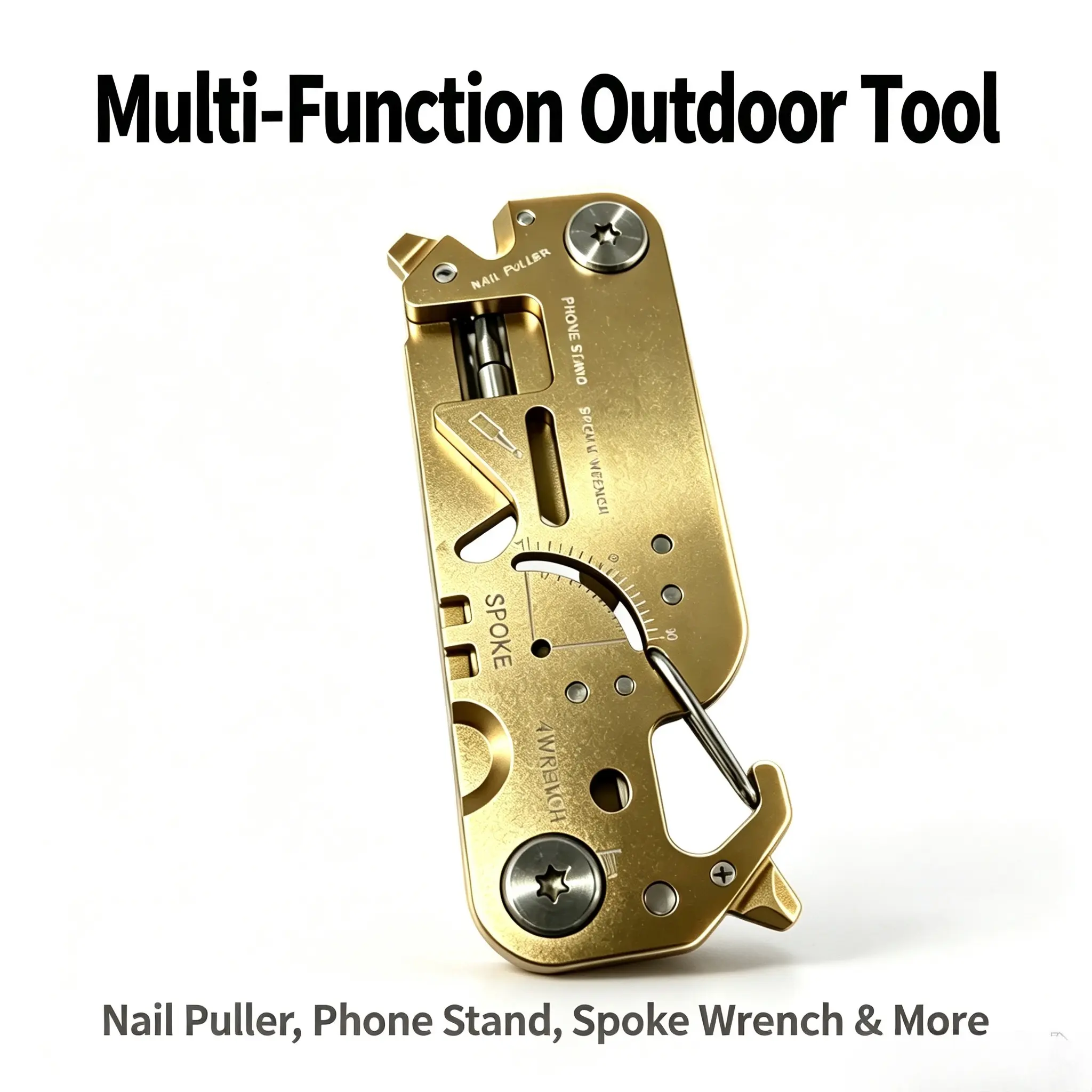 18-in-1 EDC Multi-Tool with Keychain,Phone Stand, Folding Knife, Bottle Opener, Screwdrivers & Wrenches, 420 Stainless Steel Pocket Tool for Camping, Hiking & Everyday Carry