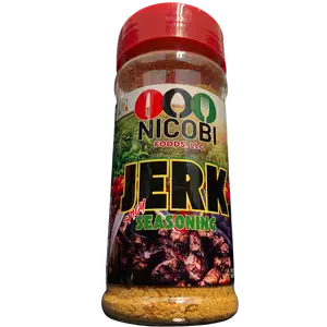 Nicobi Foods Hot & Spicy Jerk Seasoning Spice“Authentic Caribbean Dried Jerk Seasoning – Bold, Smoky, and Spicy Island Flavor for Chicken, Seafood, and Veggies – 100% Natural Spice Blend”