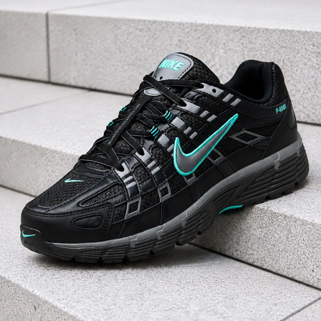 Nike P-6000 Black Hyper Turquoise Cool Grey Men's Fashion Sneaker New