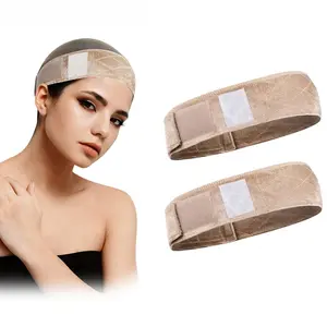 Breathable Adjustable Velvet Wig Grip Headband, Non-Slip Elastic Wig Band for Secure Hold