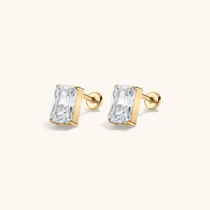 Celestial Crystal Emerald Cut Nap Earrings
