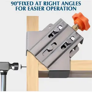 Durable 2-pack corner clamps, 90-degree stainless steel right-angle clamps, adjustable swing jaws, wood, metal tubes, steel rods and glass durable rust device fixing fish aquarium hardware industrial Heavy Duty