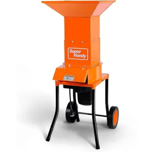 SuperHandy Leaf Mulcher Electric Shredder Heavy Duty Waste Management 120V AC 11inch (Approx. 27.9cm ) Cutting Blades 0.5inch (Approx. 1.3cm ) Cutting Capacity, Suitable for Leaves, Grass, and Pruning