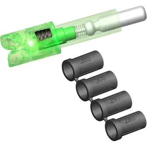 6PCS Lighted Nocks Universal Fit for Crossbow Bolts with .285”/.297”/.300”/.305” Bushings Half-Moon Light up Knocks