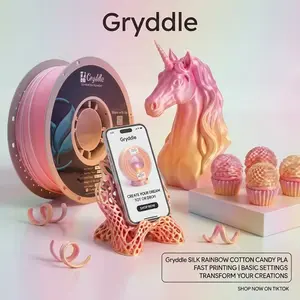 Gradient PETG Filament 1.75mm, Tan Gradient 3D Printer Filament, 2.2lbs(1kg) Spool, Dimensional Accuracy ±0.02mm, High Toughness, Compatible with AMS FDM Printer