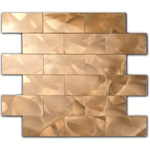 10-piece Metal Mosaic Wall Stickers, Waterproof And Moisture-proof, Fireproof AndHigh-temperature Resistant, lt Can Be Used In A Variety Of Scenarios, Such AsBedrooms, Kitchens, And Bathrooms, The Back Comes With  Glue, Which Can BeCut Freely wallpaper