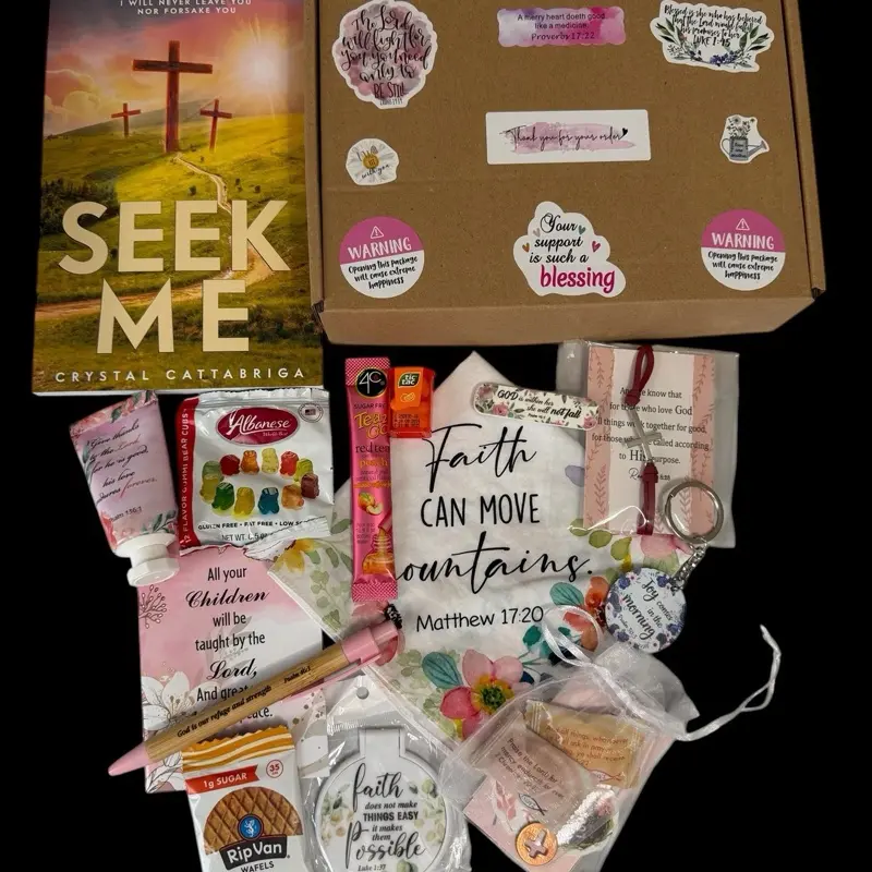 Seek Me Book Box - Includes Signed Paperback & Various Items with a Decorative Packaging
