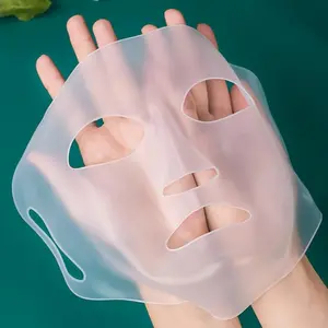 [1 Pc Reusable Facial Mask] 1 Pc Reusable Silicone Facial Mask Cover, Skin Mask Moisturizing For Sheet Prevent Evaporation Masks Face Care Tool