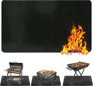 48 x 30 Inch Under Grill Mats for Outdoor Grill, Indoor Fire Pit/Fireplace Mat, Waterproof Oil-Proof Grill Floor Pads, BBQ Mat Protector for Deck, Patio and Grass (48 * 30 Inch)