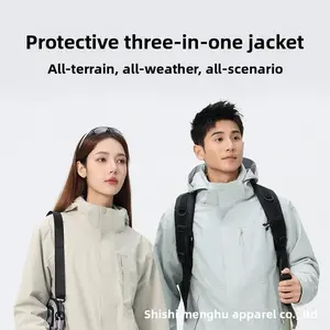 3-in-1 jacket for men and women, windproof and waterproof TPU high-permeability membrane sports jacket for women