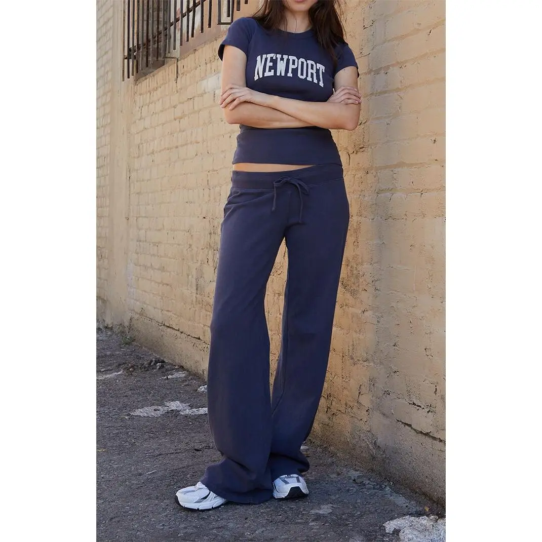 John Galt Women's Blue Hilary Baggy Sweatpants