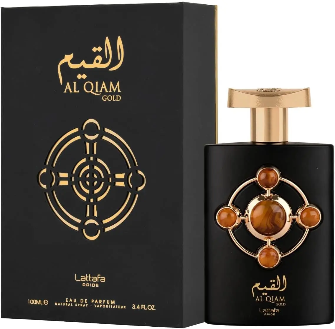 Lattafa Al Qiam Gold Eau de Parfum 100ml Luxurious Unisex Arabic Fragrance Rich Warm Long Lasting Scent Perfumes Arabia