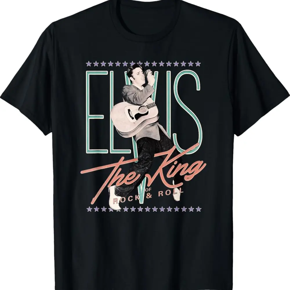 Elvis Presley Vintage T-Shirt - Classic Fit, Crew Neck, Short Sleeve, Black