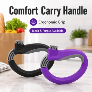 Ergonomic Grocery Bag Carrier Handle, Portable Heavy Duty Shopping Bag Grip, One-Handed Bag Holder for Groceries, Takeout, Bouquets & Daily Carrying