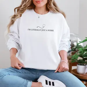 Funny Nurse T-Shirt, Sweatshirt & Hoodie - Snarky Registered Nurse Pullover, Sarcastic Nursing Crewneck, Cozy Nurse Shirt, New Grad Nurse Appreciation Present Cotton Fabric