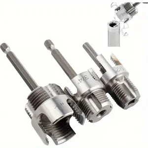 Heavy-Duty PVC Plastic Pipe Threading Tool Kit, 1/2'/3/4'/1' Male Female Threads, Compatible for PVC Ppr Mpp Pipes, DIY Professional Plumbing Tool Kit Set