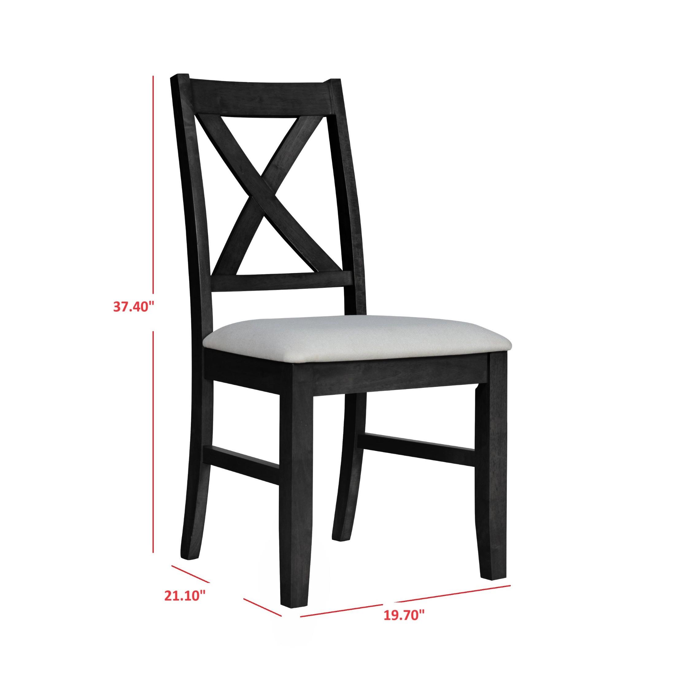 Favorer Vinita 6-Piece Dining Set with Rectangular Table, Cross Back Chairs, and Bench