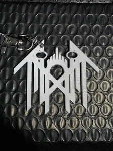 3D-Printed Sleep Token Inspired Logo Keychain FanArt - Custom Logo, Fantasy Design, Mini 3D-Printed Keychain Options, Custom Logo Keychains, Fantasy Design Keychains