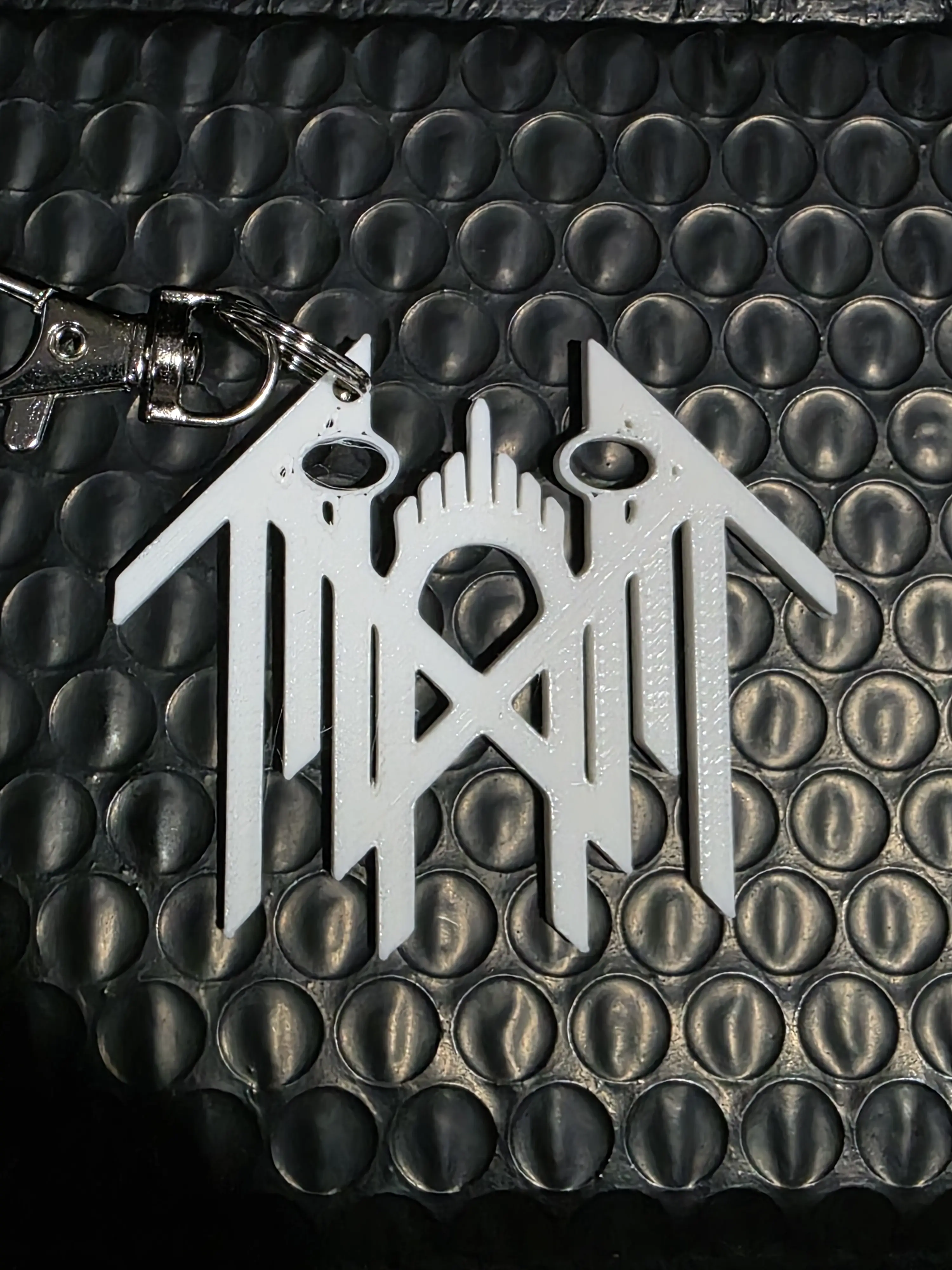 3D-Printed Sleep Token Inspired Logo Keychain FanArt - Custom Logo, Fantasy Design, Mini 3D-Printed Keychain Options, Custom Logo Keychains, Fantasy Design Keychains