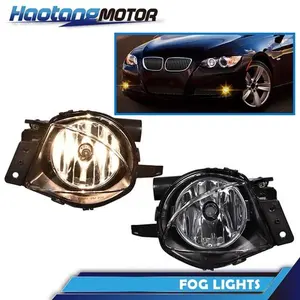 CROSSDESIGN Fit For 2006-2008 BMW E90 325i 328i 330i 335i Chrome Bumper Fog Lights W/ Bulb