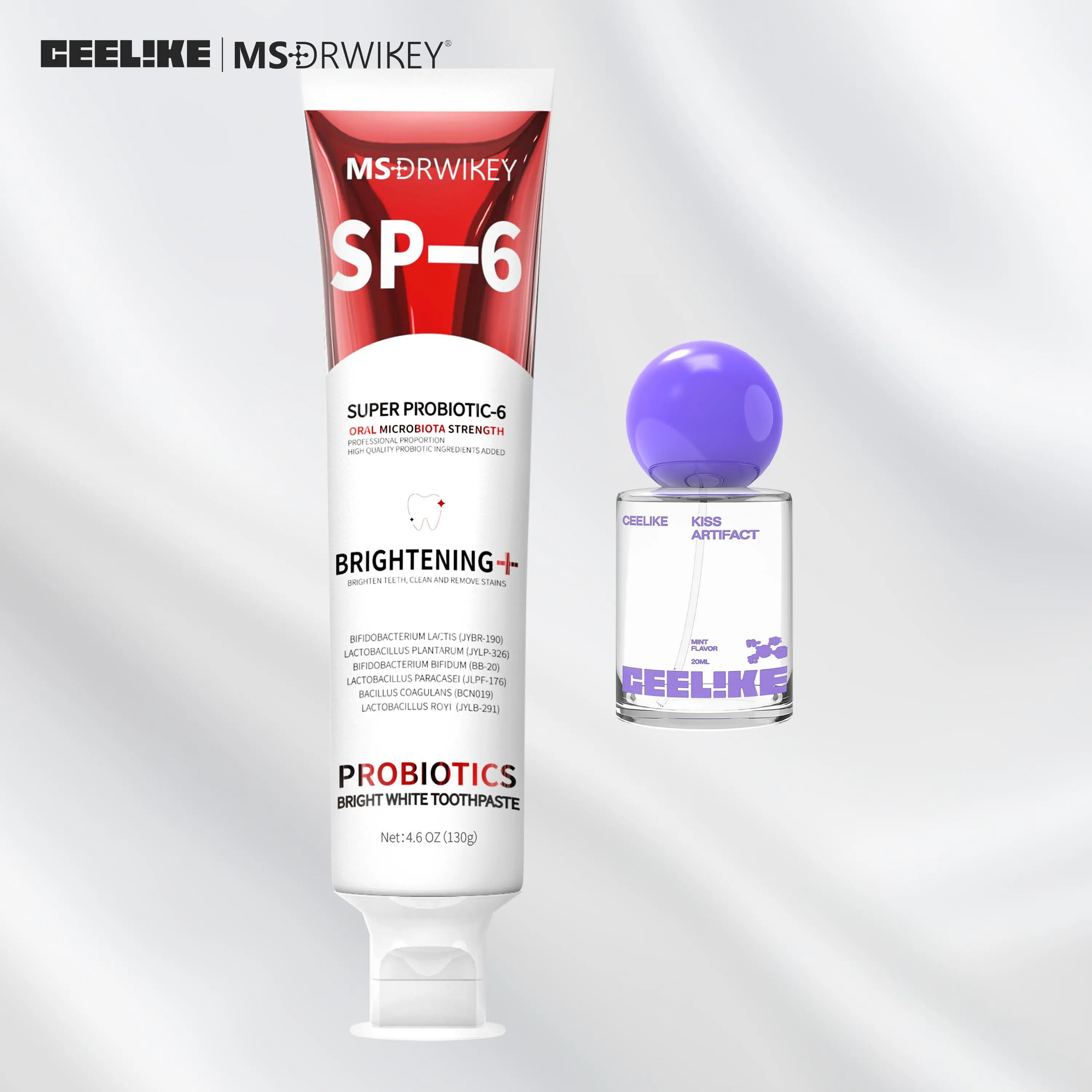 MSDRWIKEY Spring Gift Set: SP-6, Hydroxyapatite, 7-Pro Toothpaste + Oral Spray | Multi-Function Oral Care, Dual Benefits of Brightening