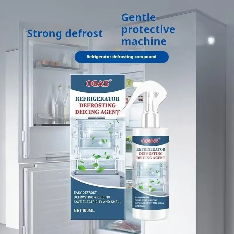 Quick-Acting Freezer Defrost Spray, Home Use Ice Cabinet Cleaner, Dissolves Frost, Specialized Sprayer for Refrigerator Maintenance, Household Cleaning Products, Cleaning Agent