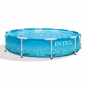 Intex 10-ft x 10-ft x 30-in Metal frame Round Above-Ground Pool