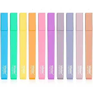 Highlighters,10Pcs  Highlighters,Chisel Tip  Markers,Pastel  Highlighter for Journaling Planner Notes School Supplies, assorted colors no bleed Pens