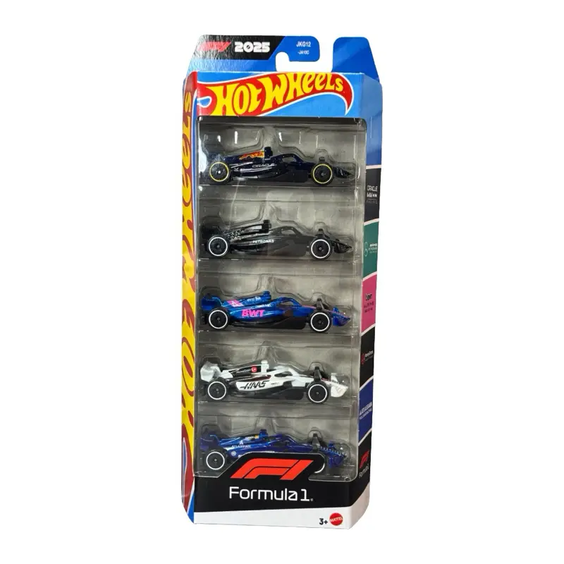 Hot Wheels Formula 1 5-Pack 2025 F1 Red Bull Mercedes Alpine Haas BWT Racing Set